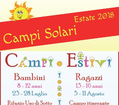 Campi Solari ed Estivi 2018 – ISCRIZIONI APERTE